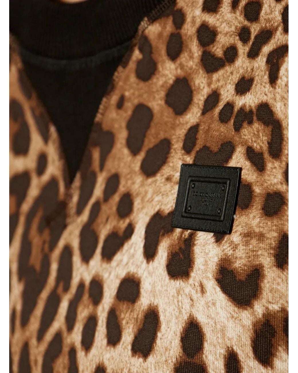 Dolce & Gabbana Black Leopard-Print Jumper