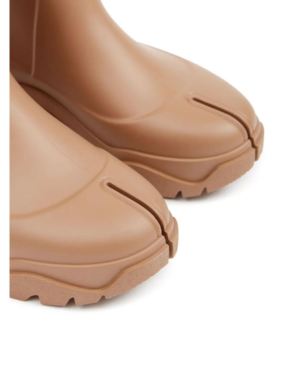 Maison Margiela Brown Tabi Rain Boots