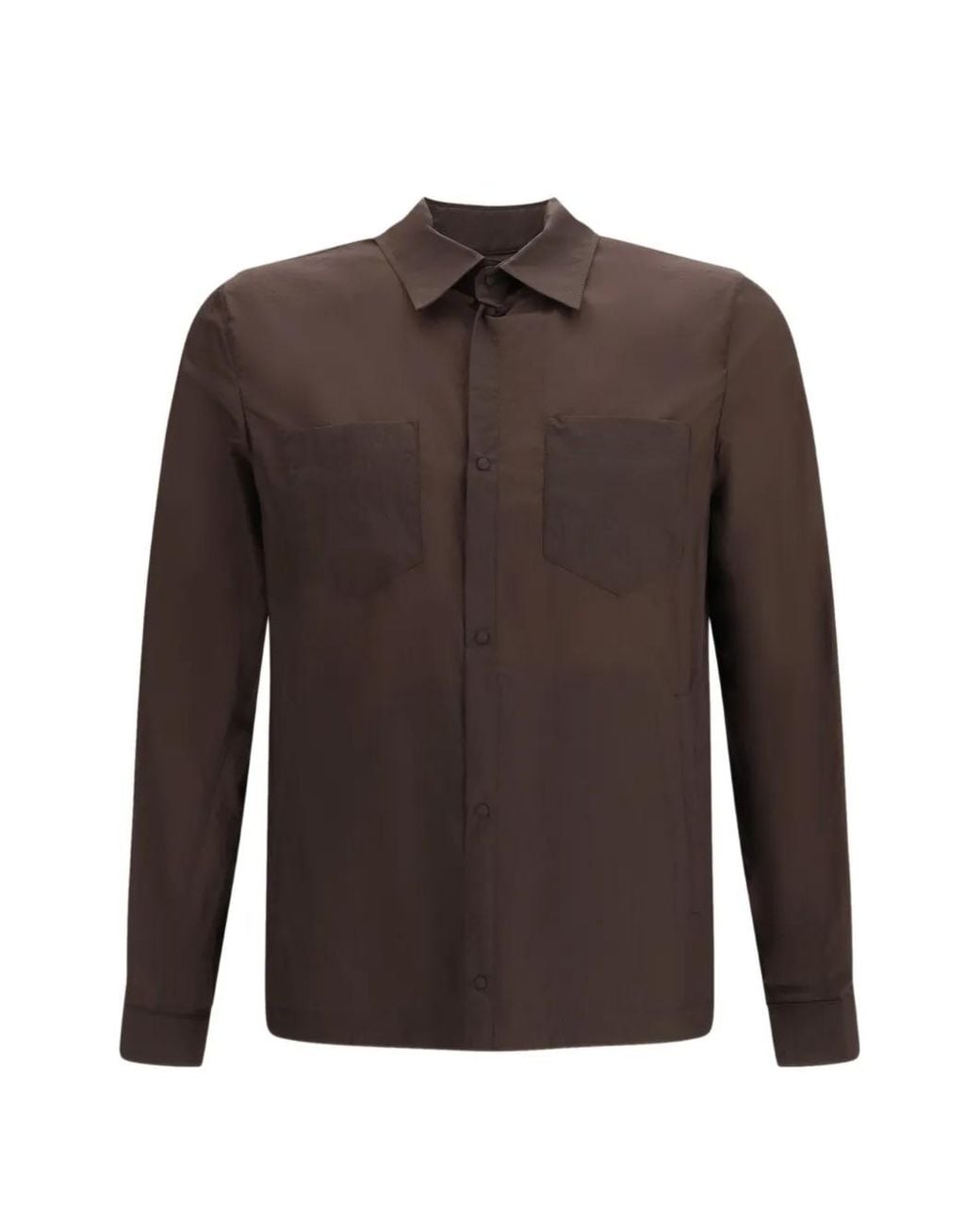Herno Brown Slim-Fit Shirt for men