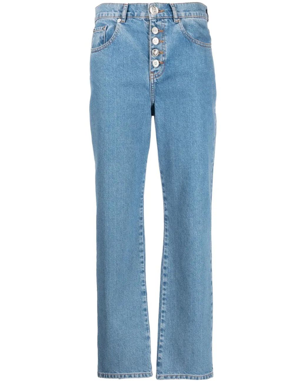 Moschino Blue Straight-Leg Denim Pants