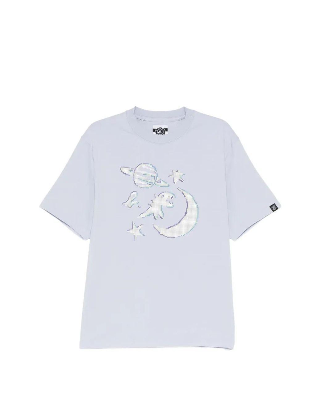 SPORT b. by agnès b. Blue Pixel Galaxy Graphic-Print T-Shirt for men