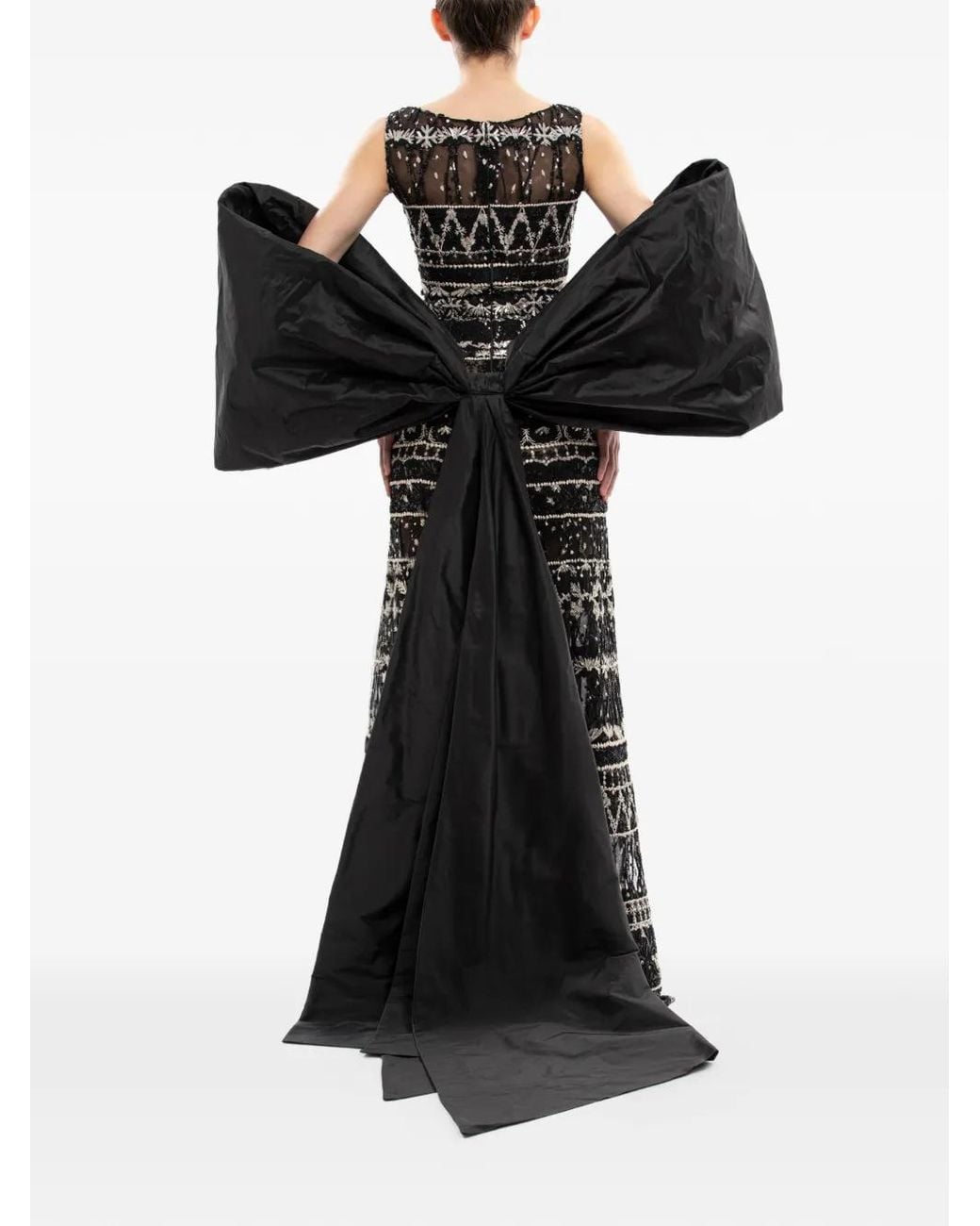 Saiid Kobeisy White Embroidered Long Dress