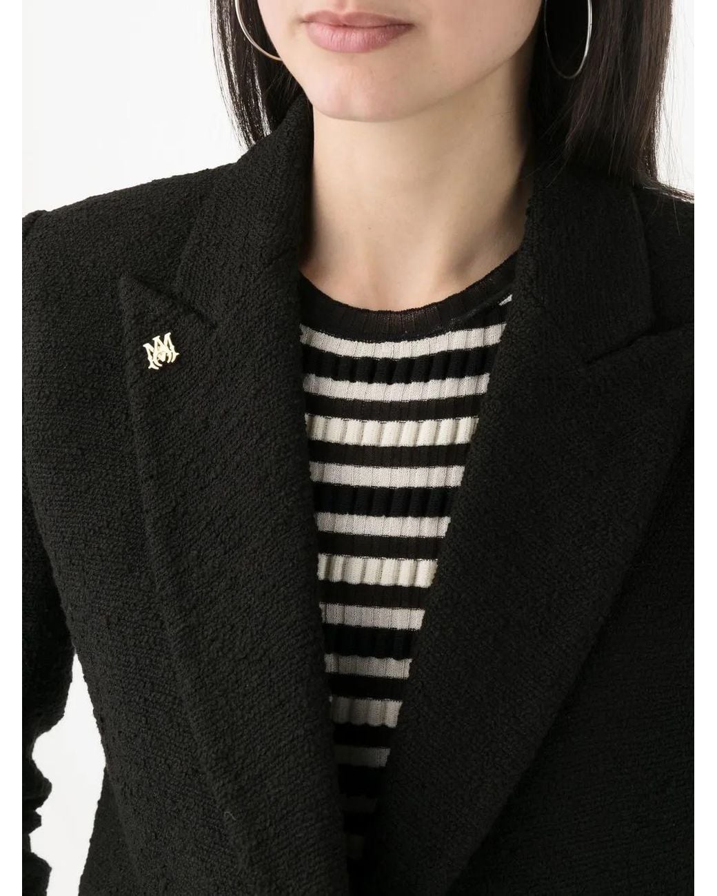 Amiri Black Single-Breasted Blazer