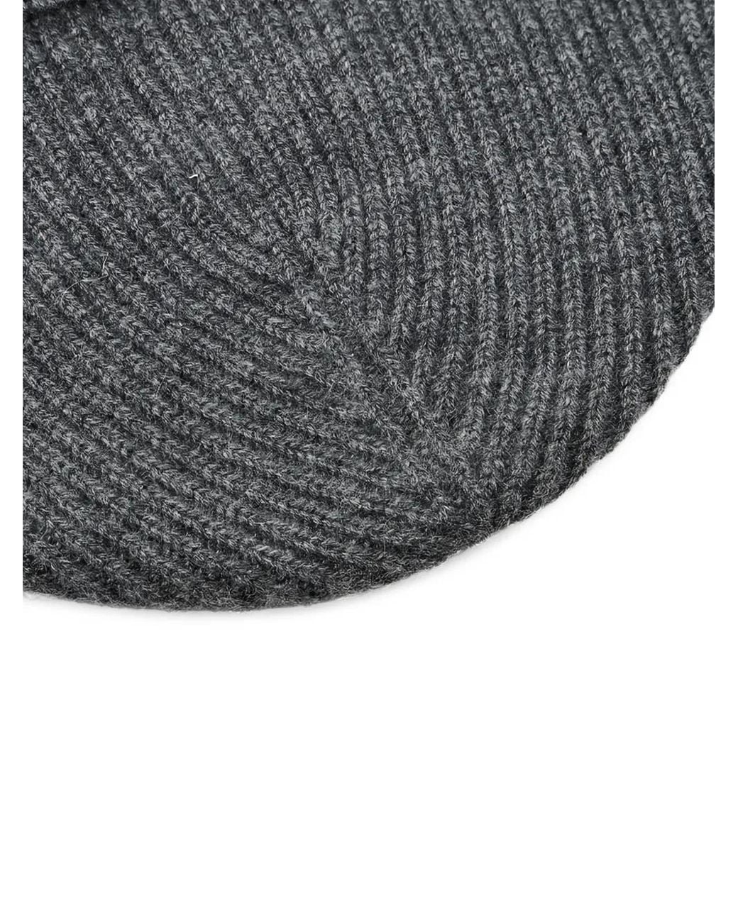 Extreme Cashmere Gray Ribbed-Knit Beanie Hat