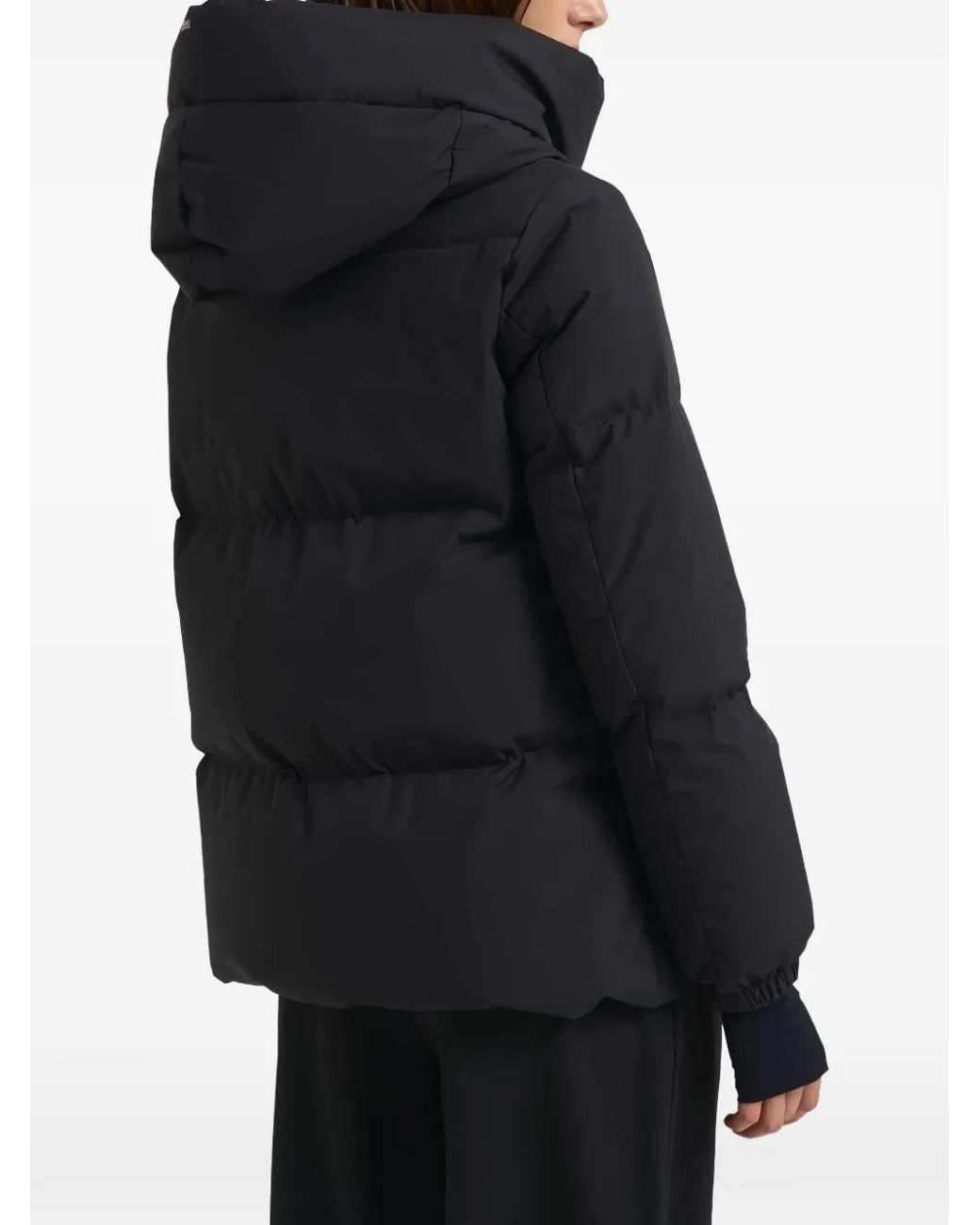 Herno Black Quilted Hooded Padded Jacket