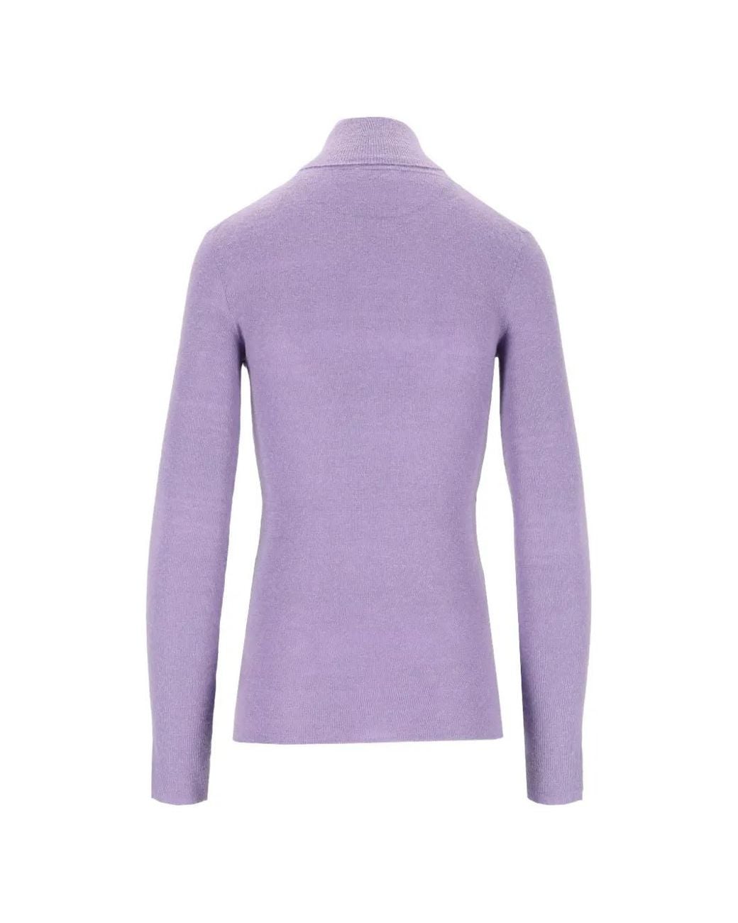 Grifoni Purple Roll-Neck Sweater