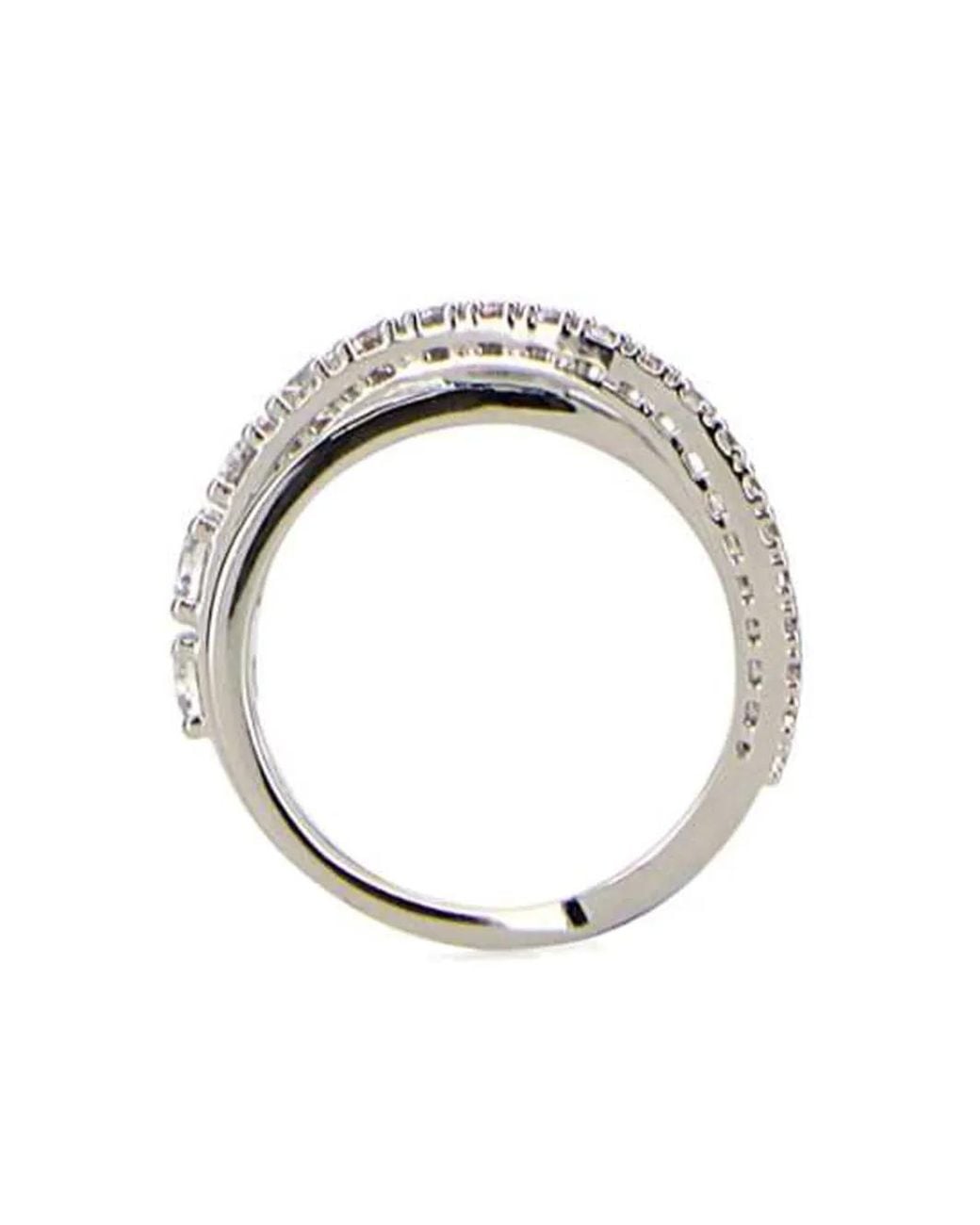 Anello Twist Rows di Swarovski in Metallic