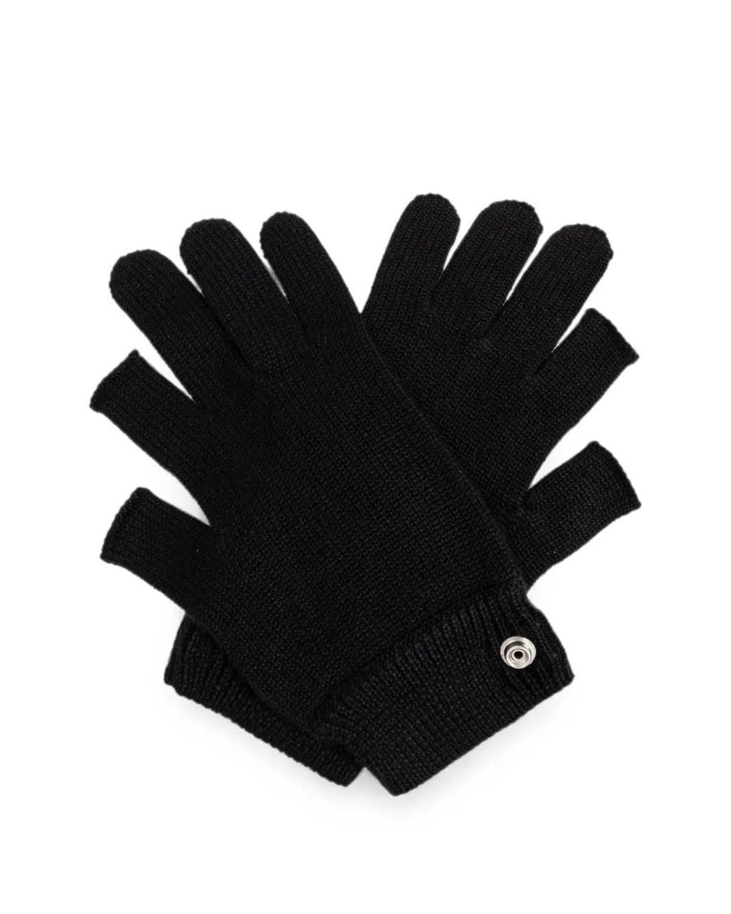 Rick Owens Black Touchscreen Gloves for men