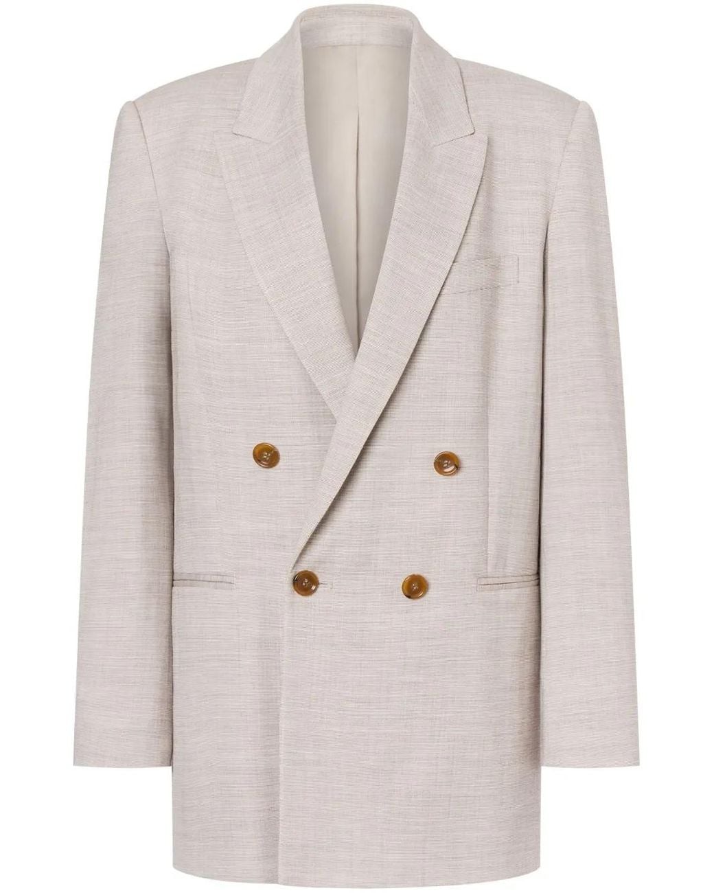 Philosophy Di Lorenzo Serafini Natural Double-Breasted Blazer