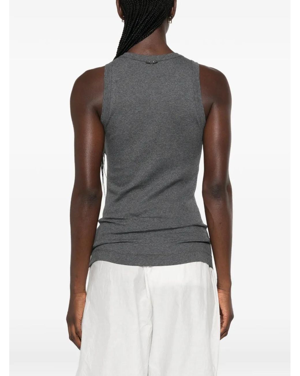 Brunello Cucinelli Gray Monili-Detail Tank Top