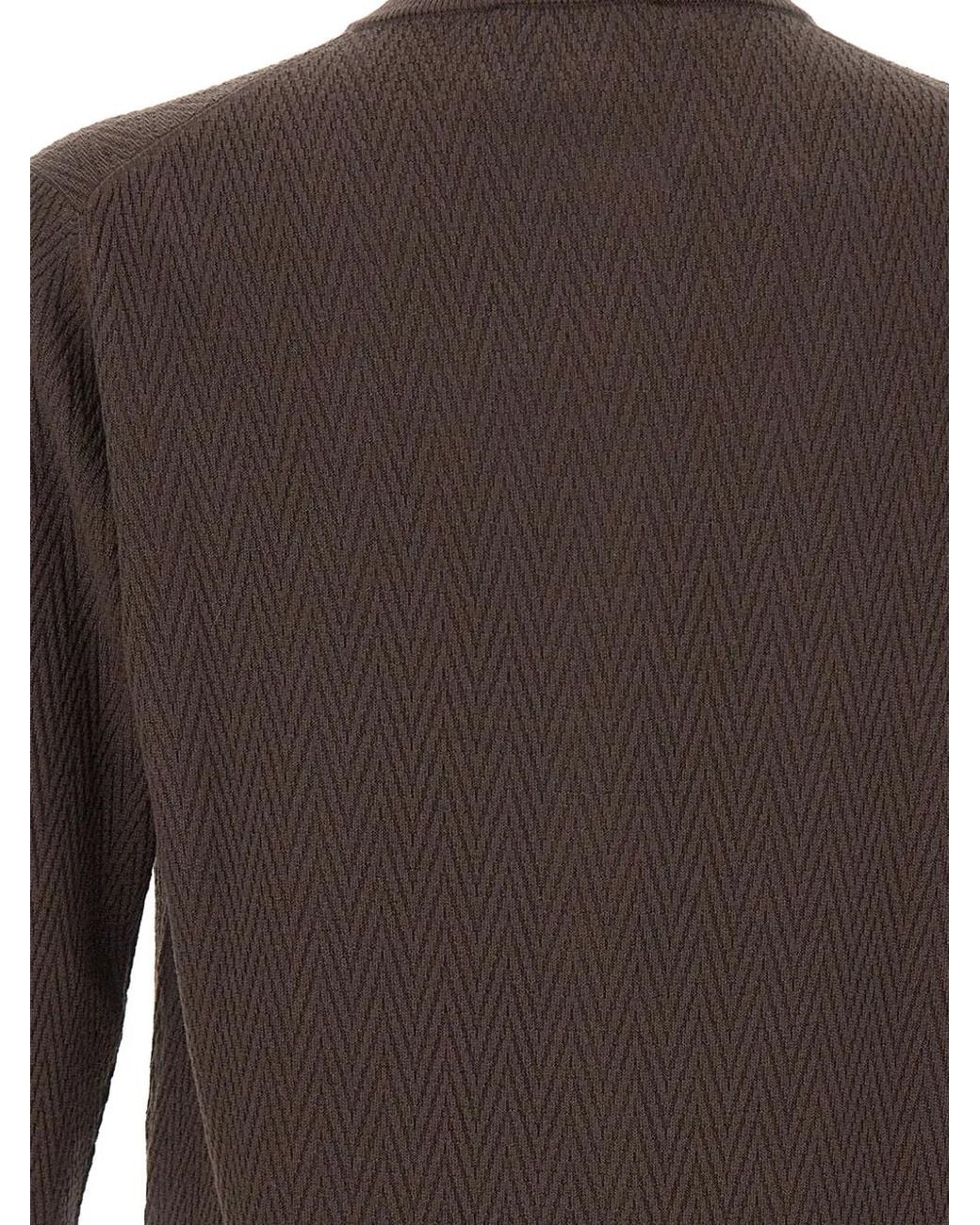 FILIPPO DE LAURENTIIS Gray Geometric-Pattern Cardigan for men