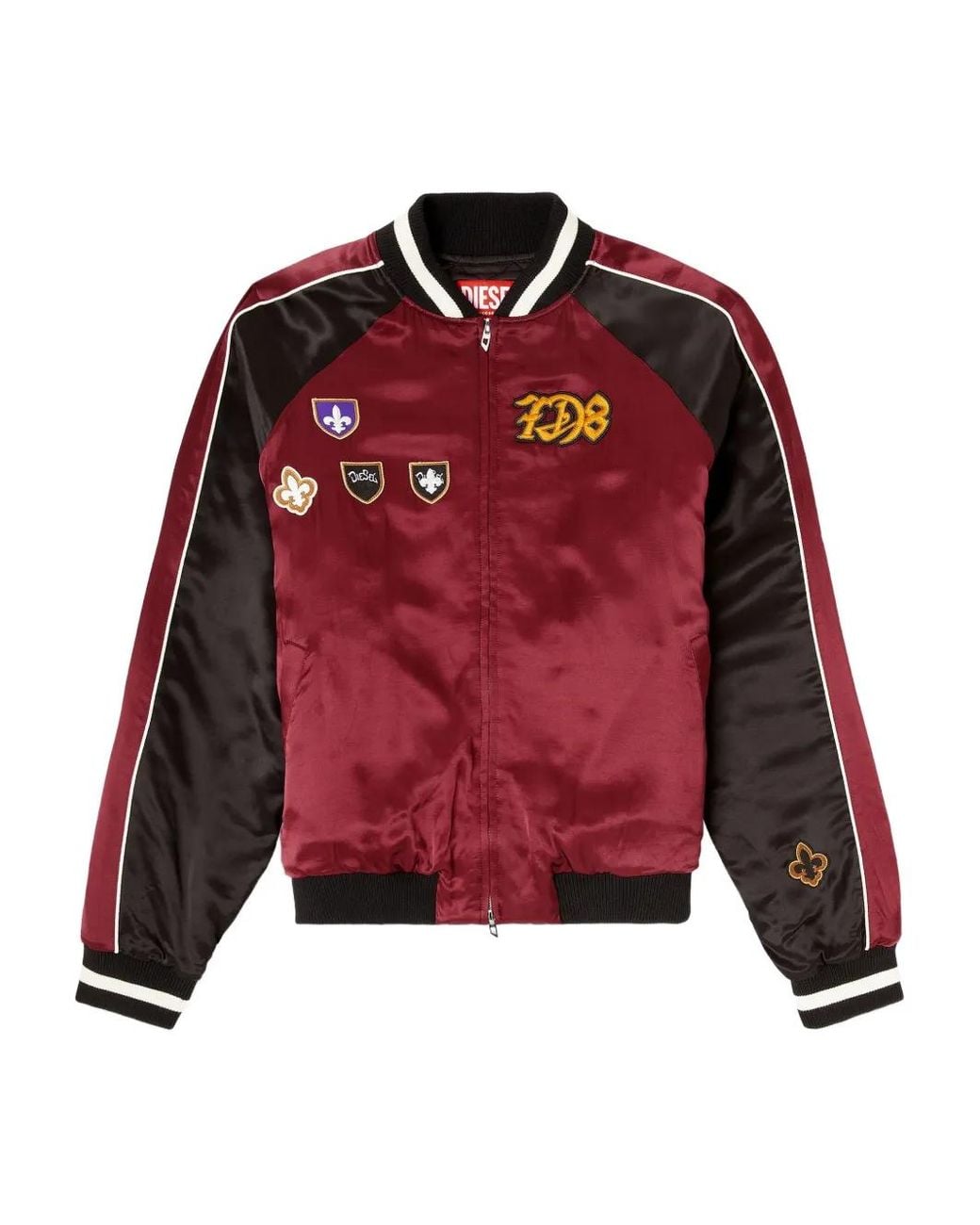 DIESEL Red J-Foulkes-Cp Appliqué-Patch Jacket for men