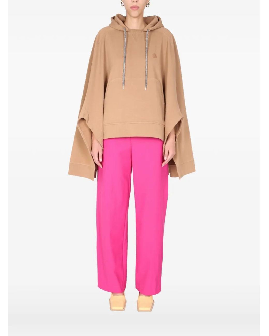 Ambush Pink Poncho À Logo Brodé