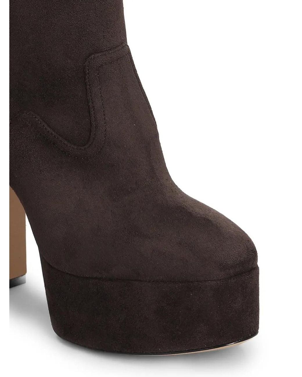 Casadei Brown Platform Ankle Boots