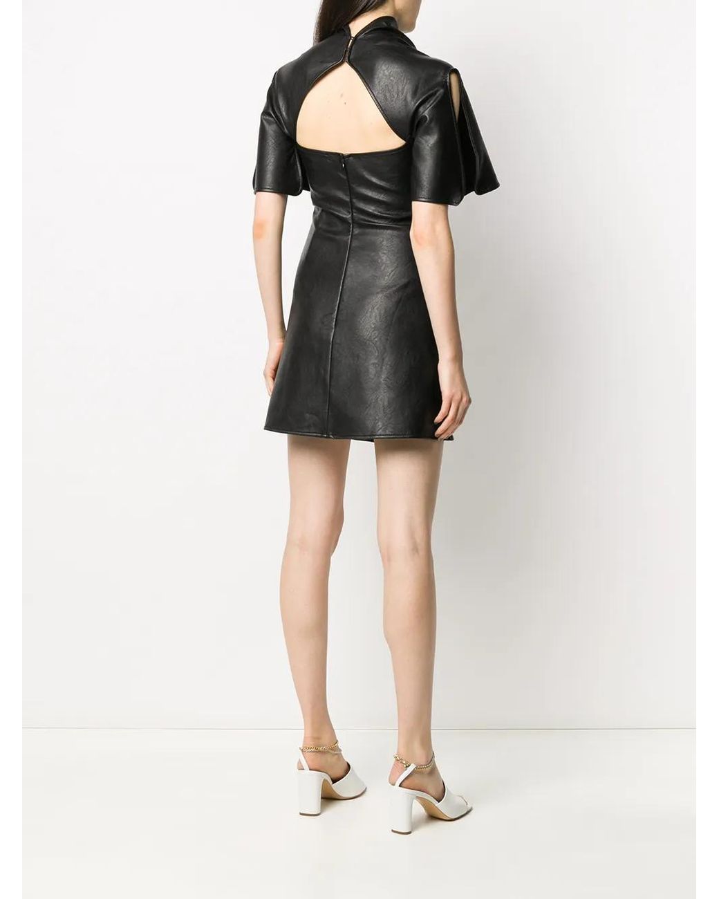 Ellery Black Bora Bora Faux-Leather Dress