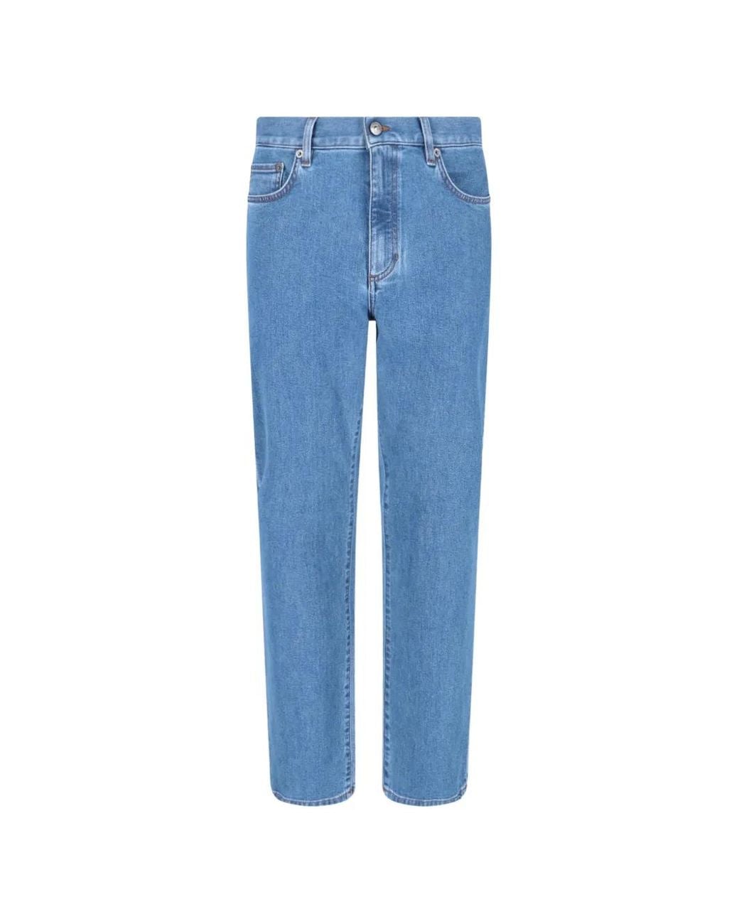 Zegna Blue Belt-Loops Jeans for men