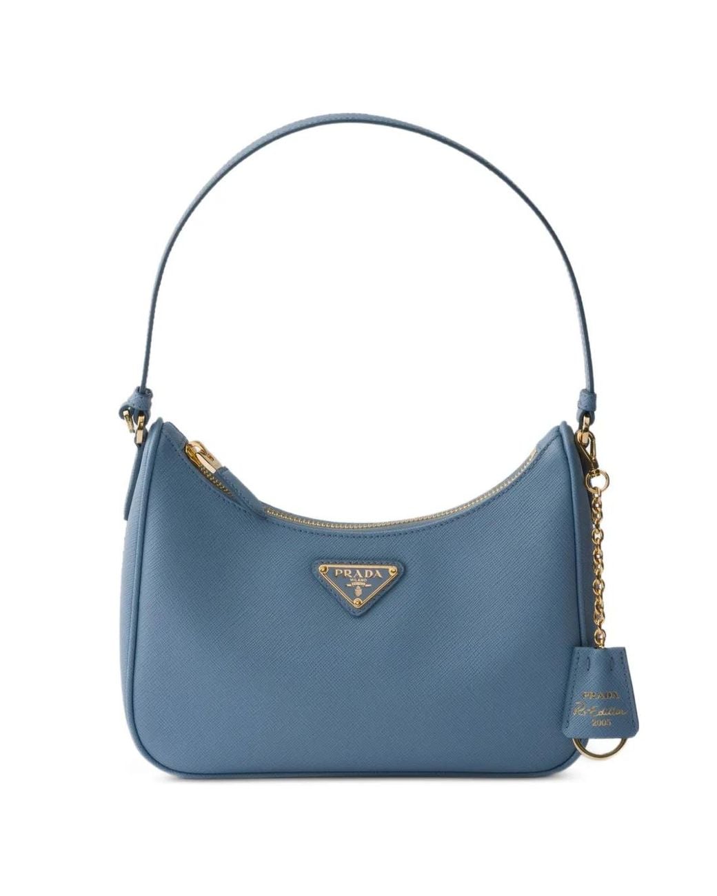 Prada Blue Re-Edition 2005 Saffiano-Leather Mini Bag