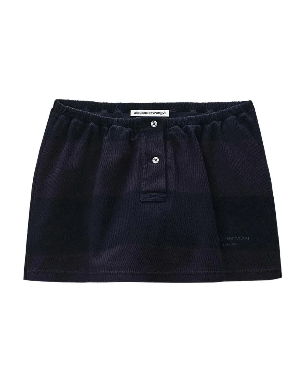 Alexander Wang Mini-Skort Met Knopen in het Blue