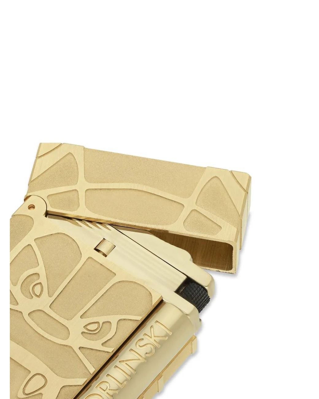 S T Dupont Yellow X Orlinski Logo-Engraved Lighter