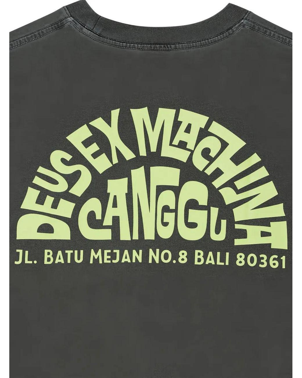 Deus Ex Machina Black Canggu Adress Logo-Print T-Shirt for men