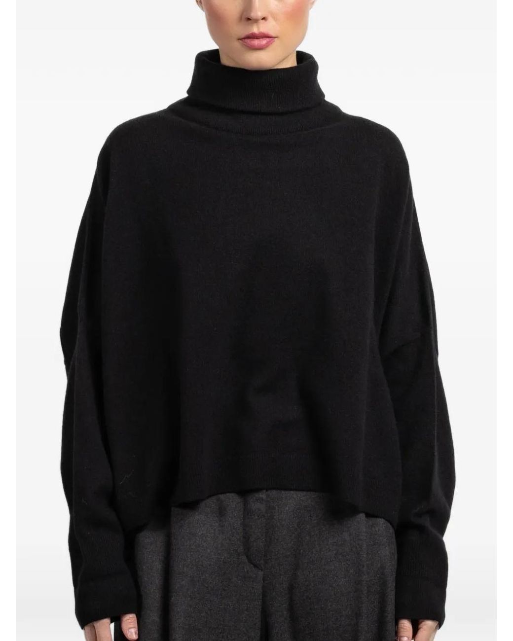Dusan Black Iconic Roll-Neck Sweater