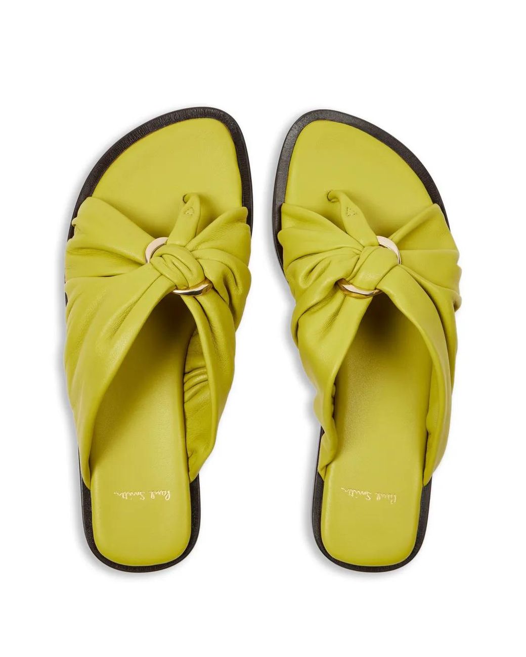 Paul Smith Yellow Lorrha Ruched Sandals