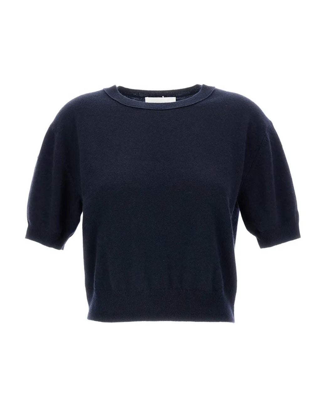 Lisa Yang Blue Ribbed Short-Sleeve T-Shirt