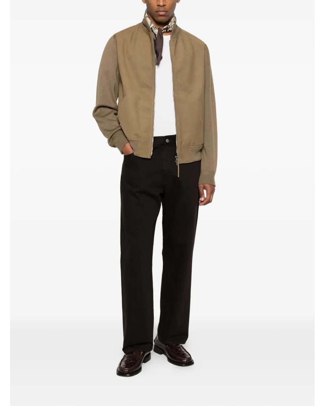 Tom Ford Natural Nubuck Front Merino Bomber for men