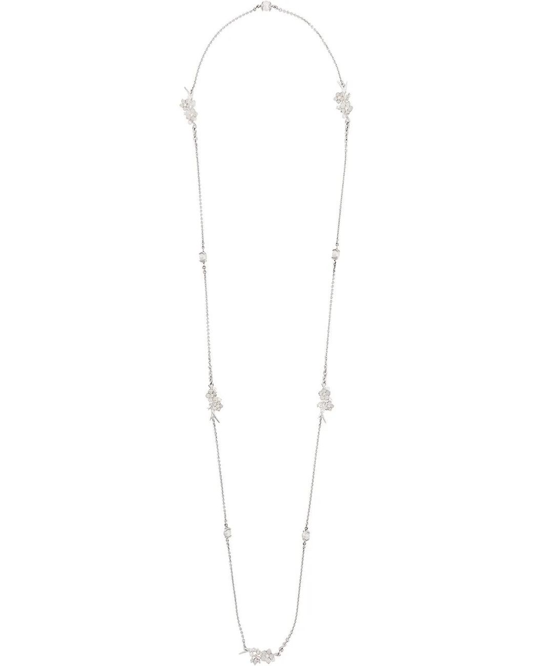 Shaun Leane White Cherry Blossom Pearl And Diamond Necklace