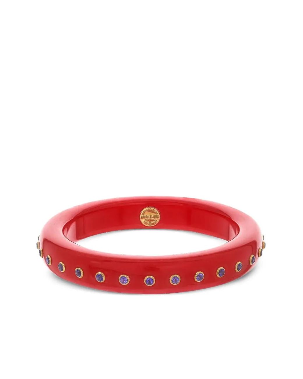Bracciale Rigido Amethyst Bakelite di Mark Davis in Red