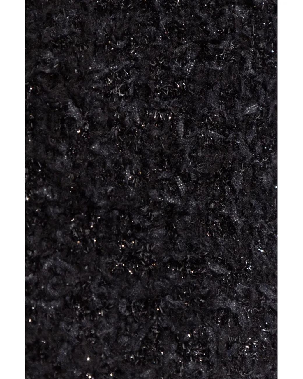 Balenciaga Black Tweed Midi Skirt