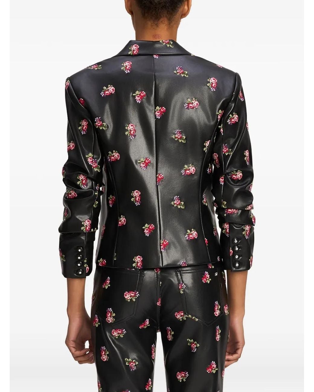 Cinq À Sept Black Blazer Tossed Roses Le Petit Khloe