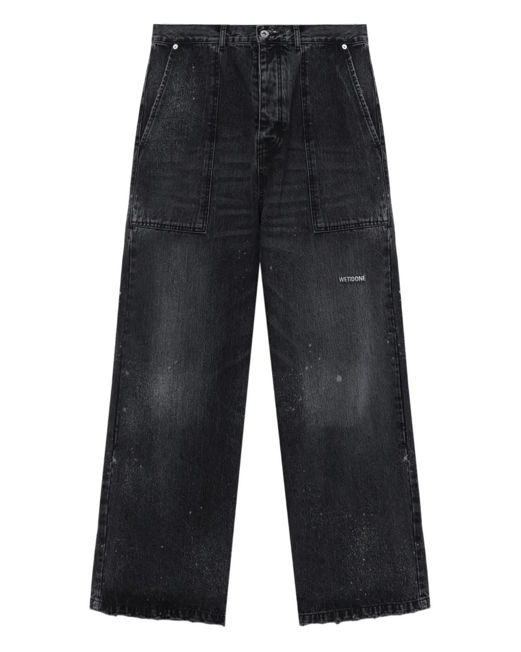 we11done Blue Patch Pocket Jeans for men