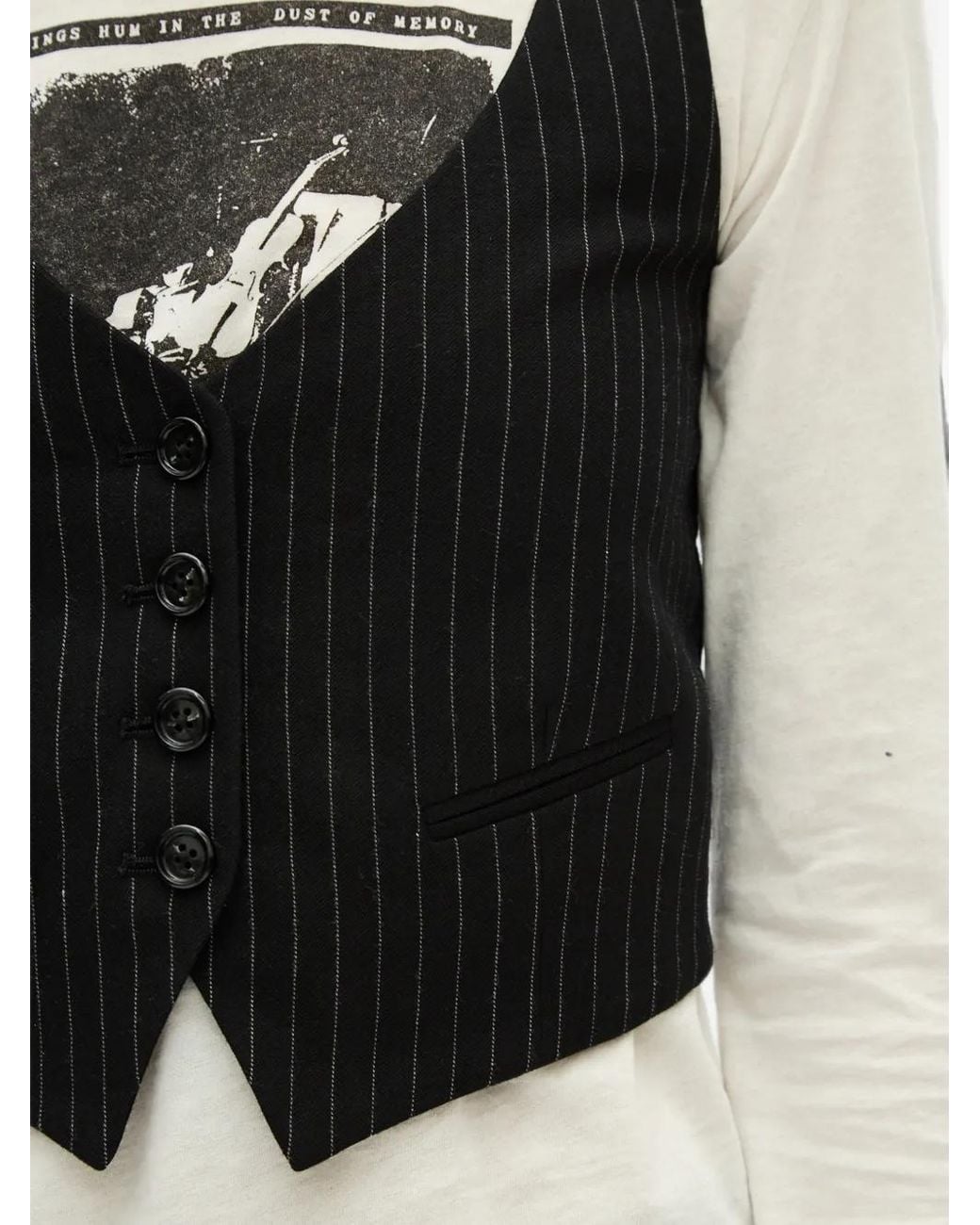 Ann Demeulemeester Black Button-Front Waistcoat