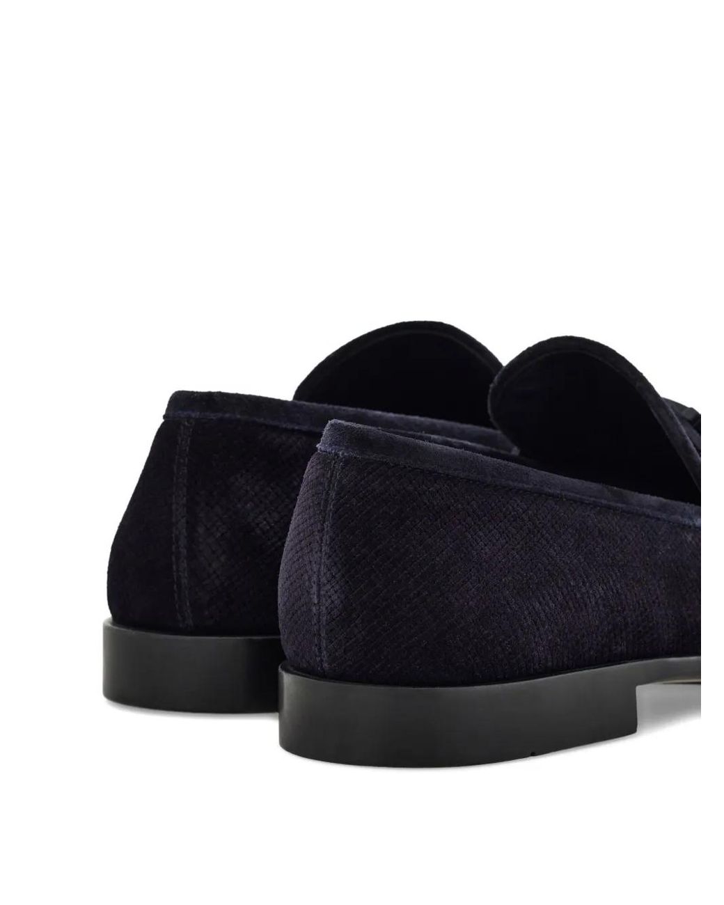 Ferragamo Blue Moccasins With Gancini Ornament for men