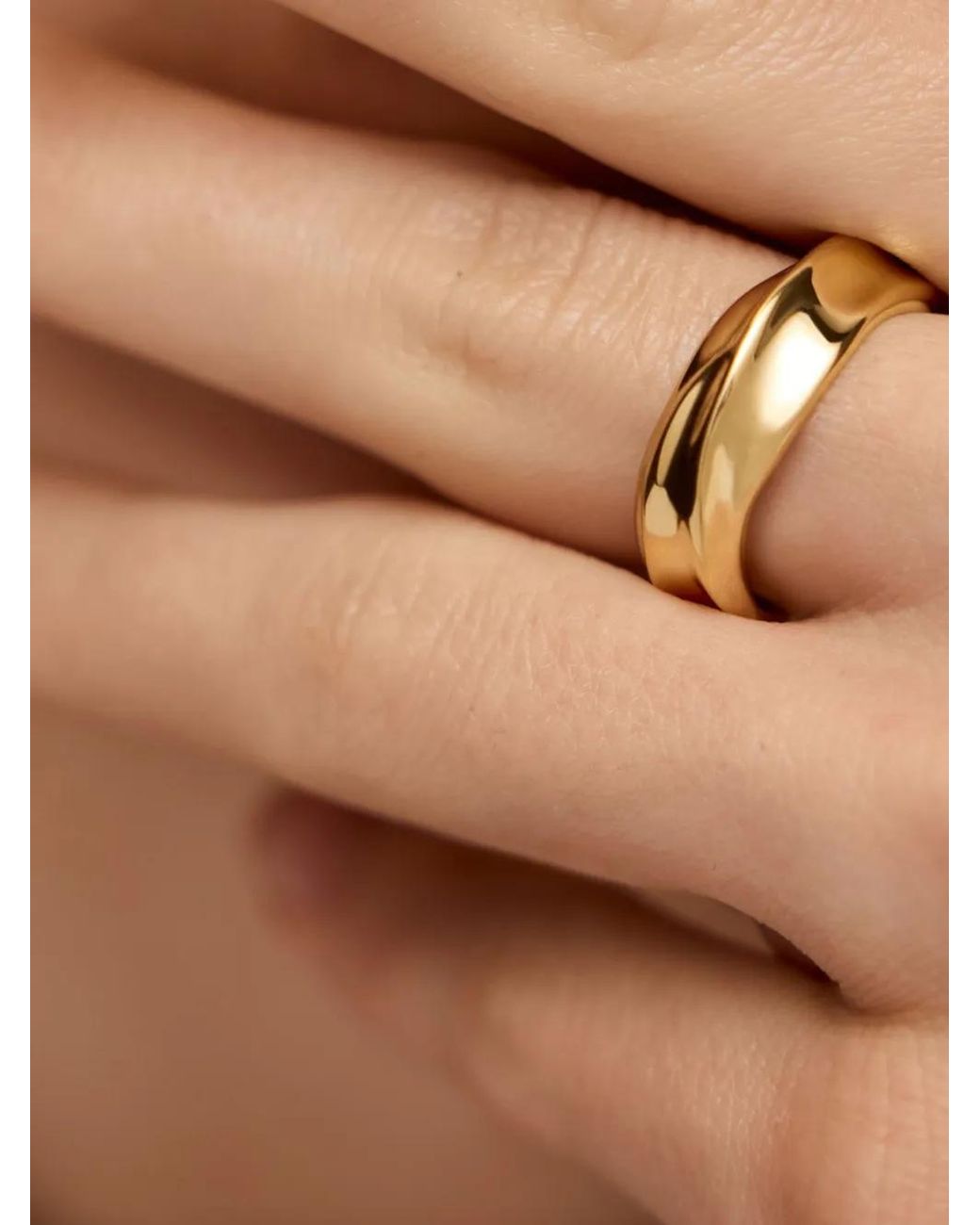 Monica Vinader Metallic Nomade Stacking Ring
