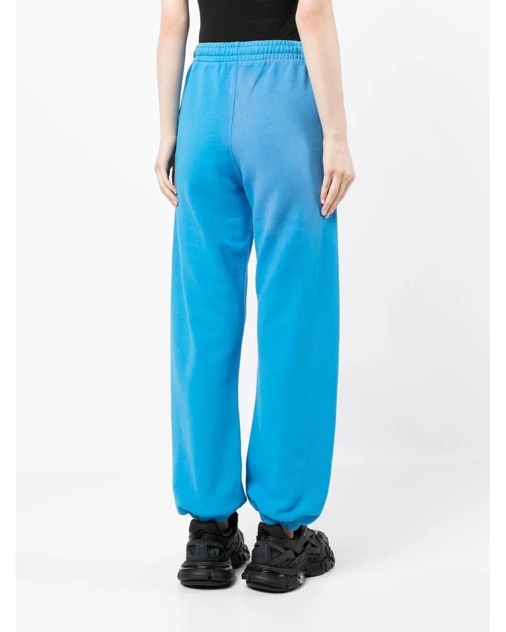 Off-White c/o Virgil Abloh Blue Painter Logo-Print Track Pants