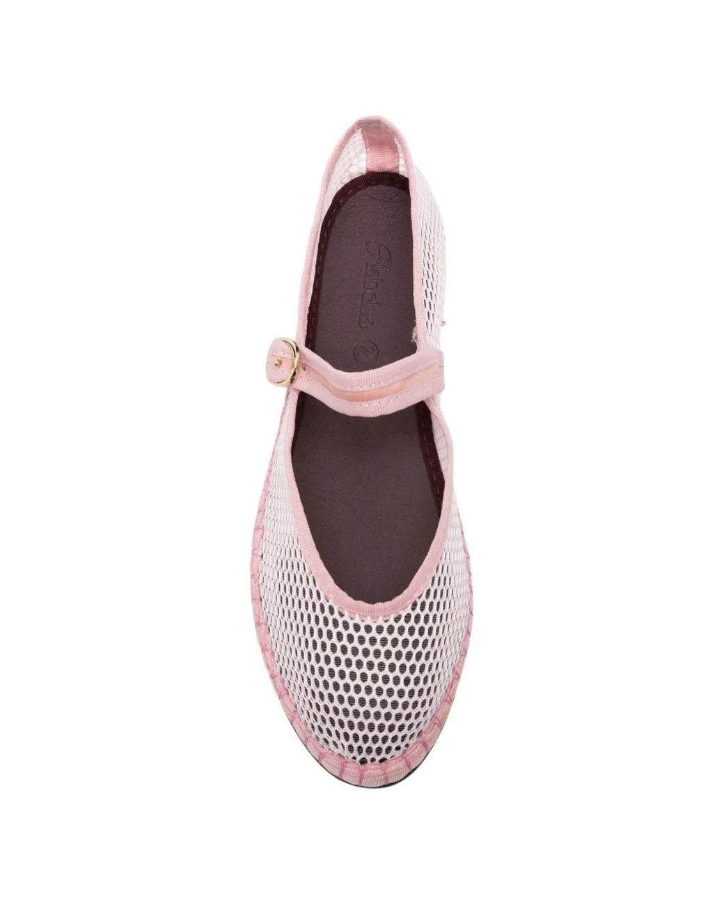 Flabelus Pink Isabella Fishnet Ballet Flats