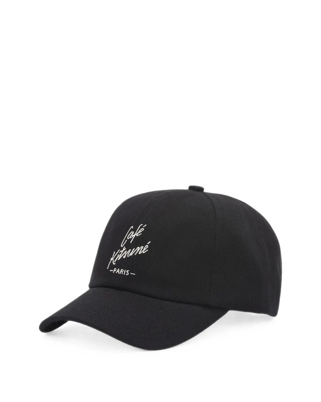 Café Kitsuné Black Logo-Embroidered Baseball Cap