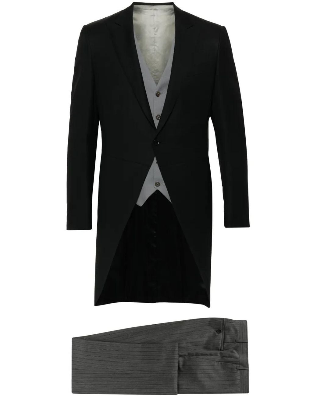 Canali Black Single-Breasted Wool Suit for men