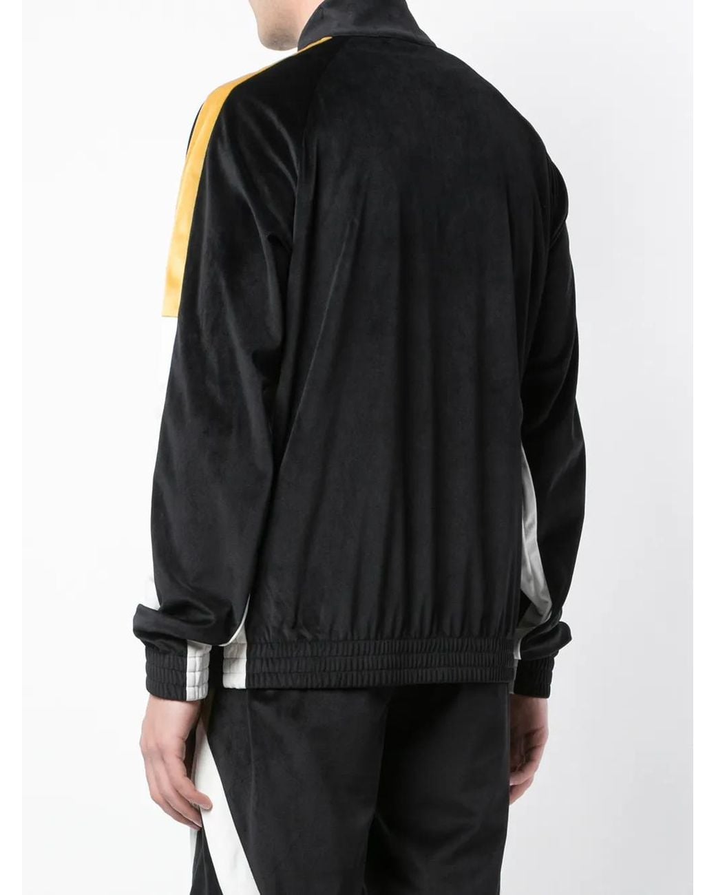 God's Masterful Children Black Velvet Retro Bomber Jacket for men