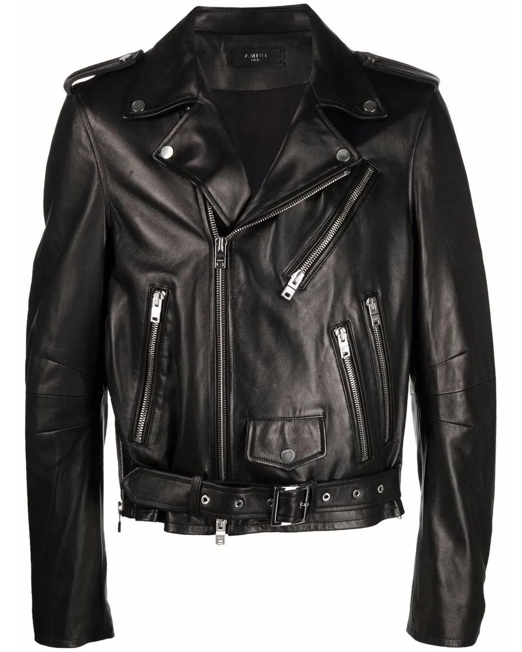 Amiri Black Classic Biker Jacket for men