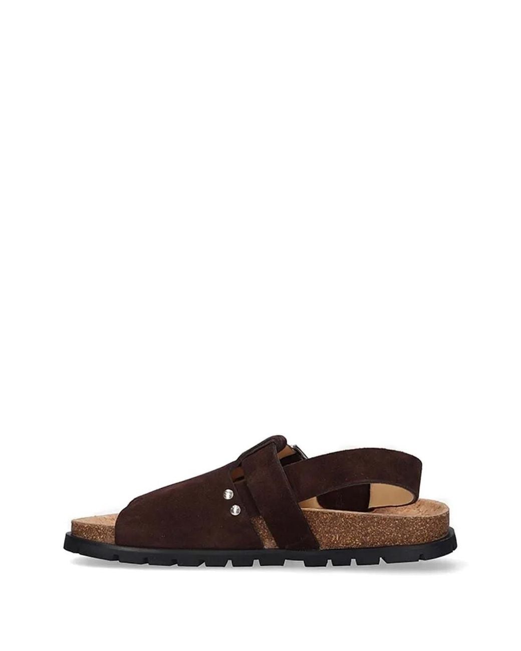 A.P.C. Brown Flache Sandalen Aus Wildleder