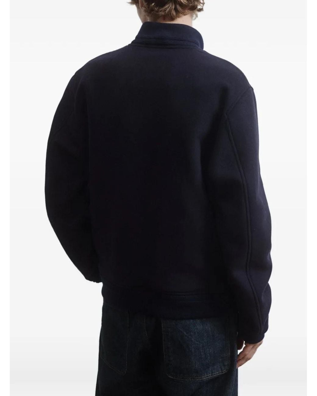 Valstar Blue Veste Boutonnée En Feutre De Laine for men