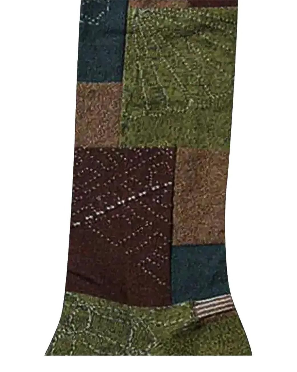 Kapital Green Furoshiki Patchwork Socks for men