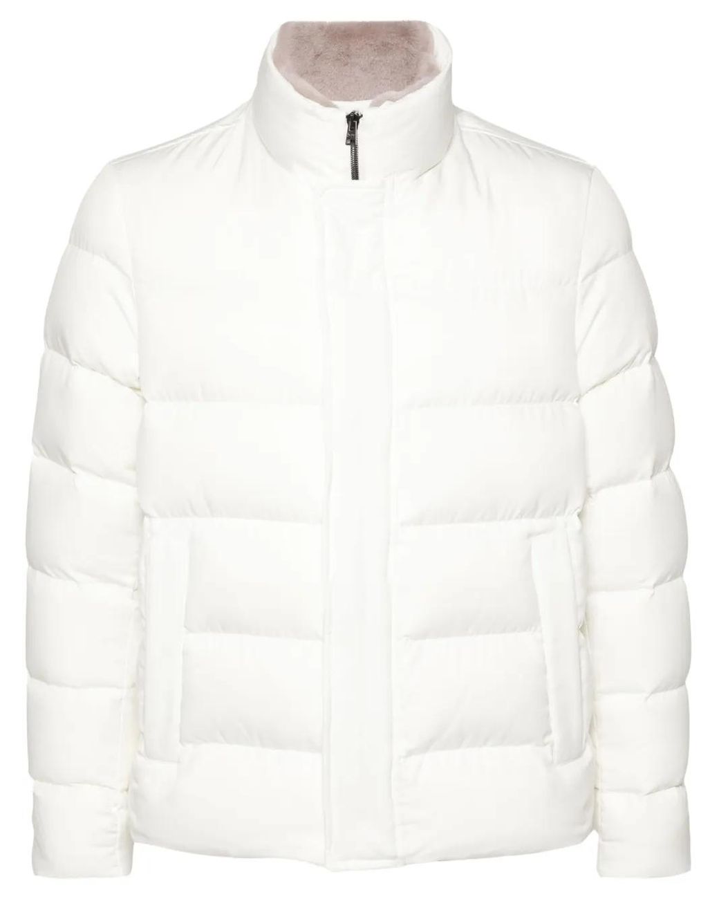 Herno White Quilted Puffer Jacket for men
