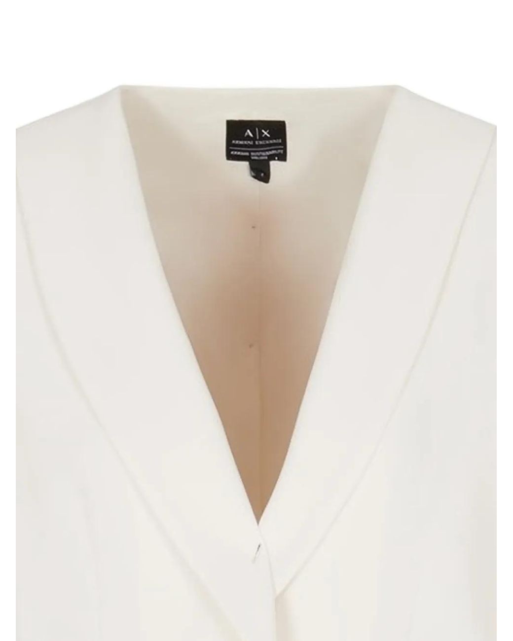 ARMANI EXCHANGE White Single-Breasted Blazer