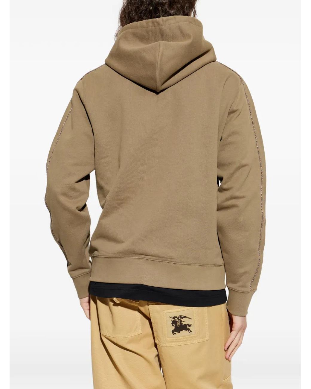 Burberry Natural Logo-Embroidered Zip-Up Hoodie for men