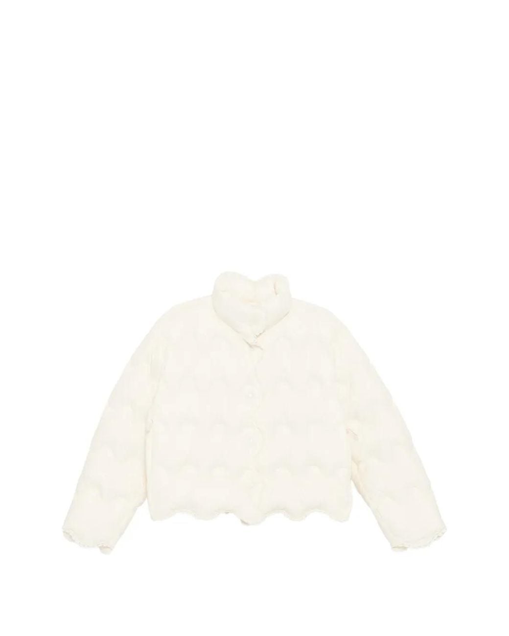 JNBY White Wave-Quilted Jacket