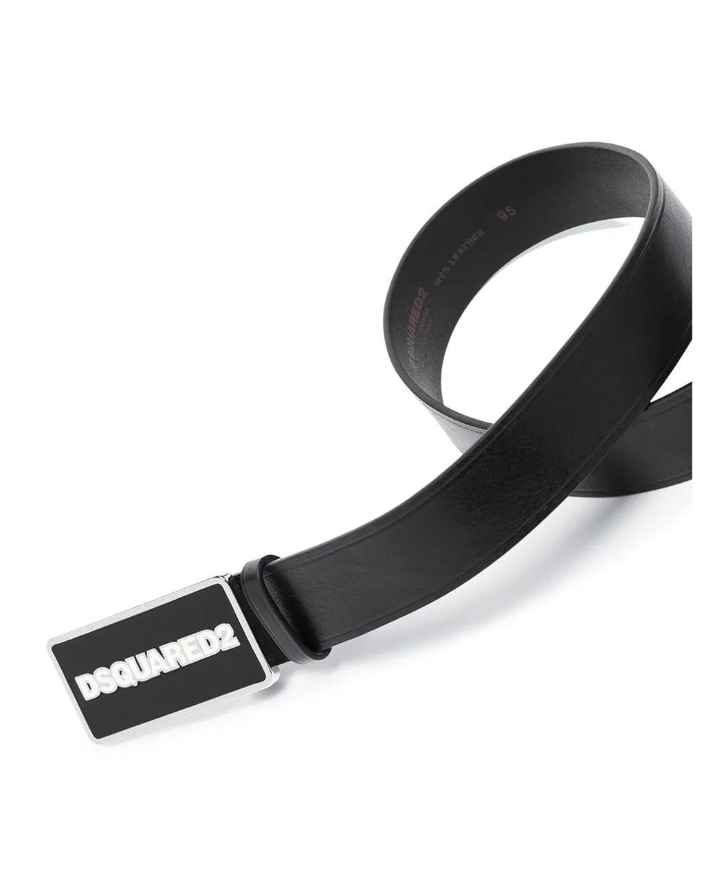 DSquared² Black Logo Buckle Belt for men